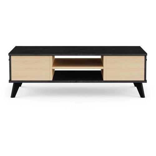 Table Basse Kent - Chêne De File / Sidewalk - 2 Tiroirs - 1 Rayon - Pieds - 106,6 X 50,1 X 35,2 Cm