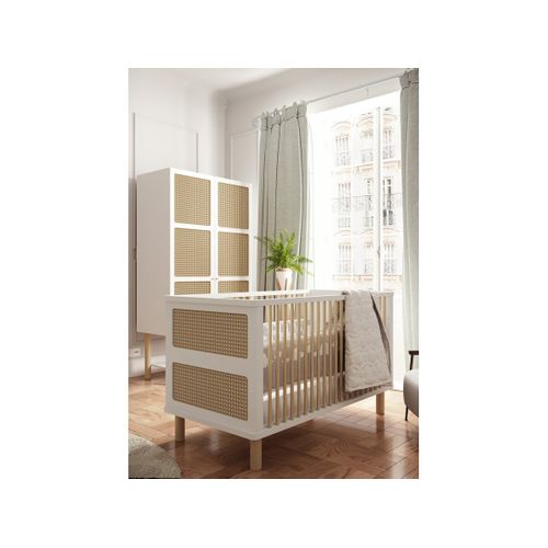 Lit Bébé Évolutif En Bois " Ochna " - 70 X 140 Cm - Blanc