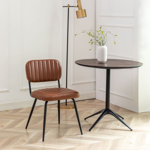 Lot De 2 Chaises De Séjour Marron L56 Cm