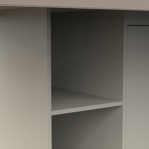 Lit Enfant Mezzanine Avec Bureau "camillia" - 90 X 200 Cm - Gris