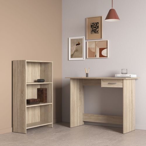 Set bureau et bibliothèque STUDOO imitation chêne