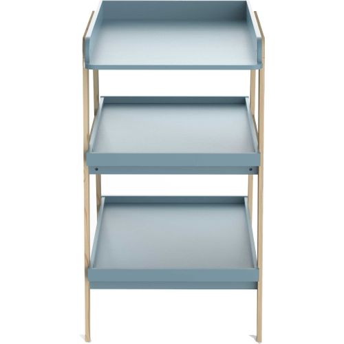 Table à Langer Tsuga - Bois Massif Et Mdf - L.58 X P.71,1 X H.101,2 Cm - Bleu Orage