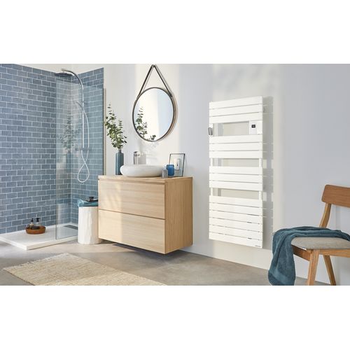 Sèche-serviettes Électrique Connecté Sans Soufflerie 750w Adélis Digital Blanc Carat - Atlantic - 86