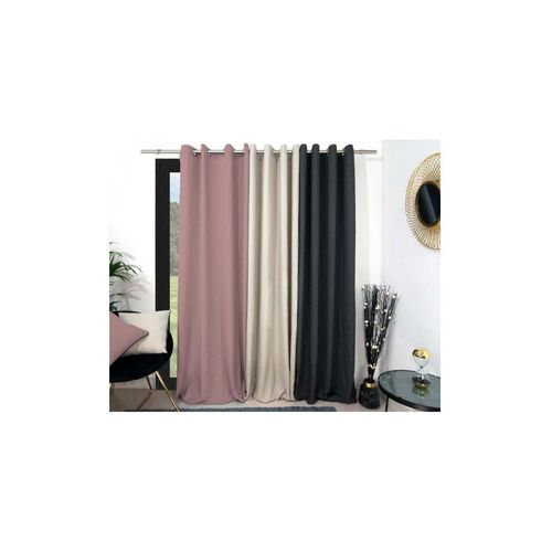 Rideaux à Oeillets Boheme Rose 135x250