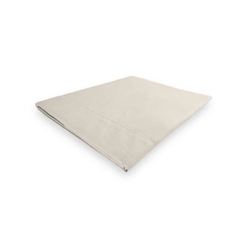 Drap Plat Camille Coton Percale 180x290 Cm Ecru