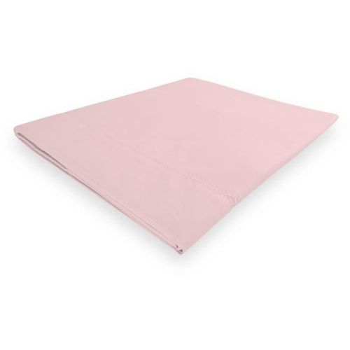 Drap Plat Camille Coton Percale 240x300 Cm Rose