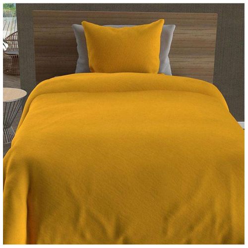 Parure De Lit Unie Bohème Jaune 140x200