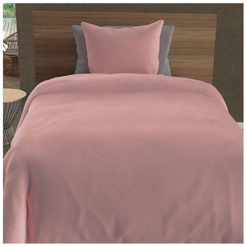 Parure De Lit Unie Bohème Rose 140x200