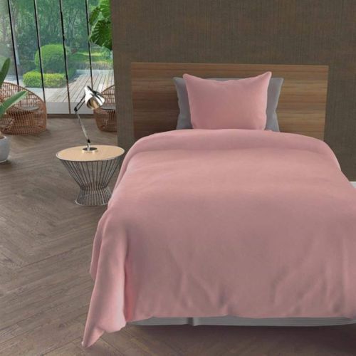 Parure De Lit Unie Bohème Rose 140x200