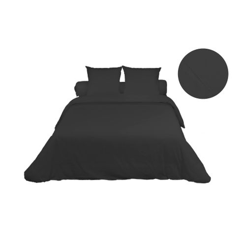 Housse De Couette Percale Anthracite 240x220
