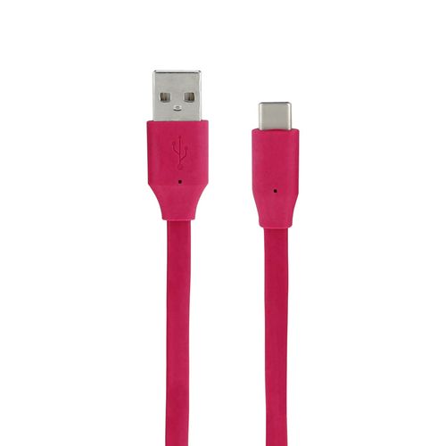Câble Usb 2.0 Usb-a Mâle/usb-c Mâle Plat 1 M - Rose Fuchsia