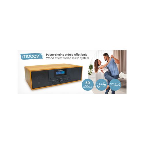 Micro-chaîne Stéréo Effet Bois