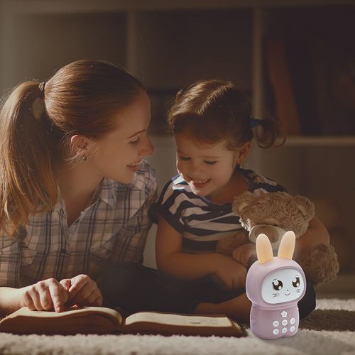 Veilleuse Lapin Pompon Avec Bruits Blancs - Rose - 477511