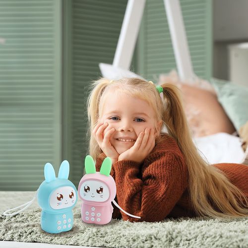 Veilleuse Lapin Pompon Avec Bruits Blancs - Rose - 477511