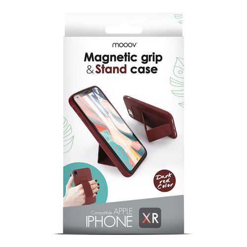 Coque Semi-rigide Magnétique Avec Support Pour iPhone Xr - Bordeaux