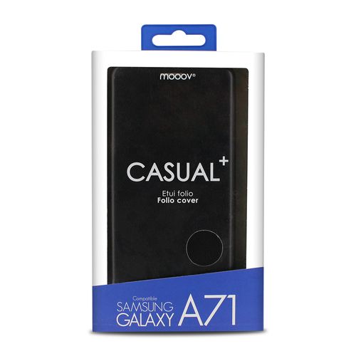 Etui Folio Clam Pour Samsung A71 - Noir