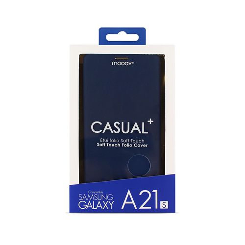 Etui Folio Soft Touch  Pour Samsung A21s - Bleu