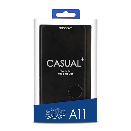 Etui Folio Clam Pour Samsung A11 - Noir