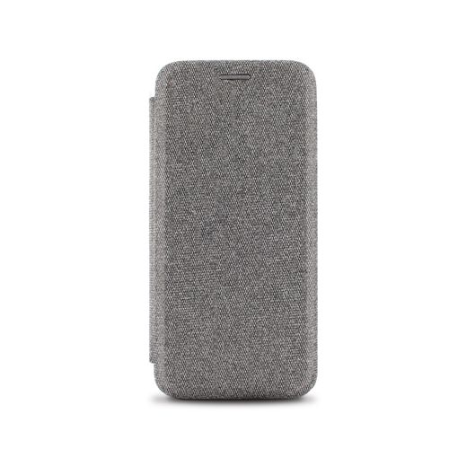 Etui Folio Clam Tissu  Pour Samsung A50 - Gris