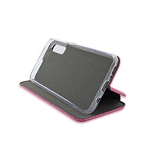 Etui Folio Clam Tissu Pour Samsung A50 - Rose Fuchsia