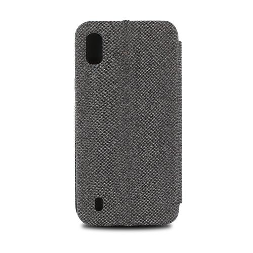 Etui Folio Clam Tissu Pour Samsung A10 - Gris