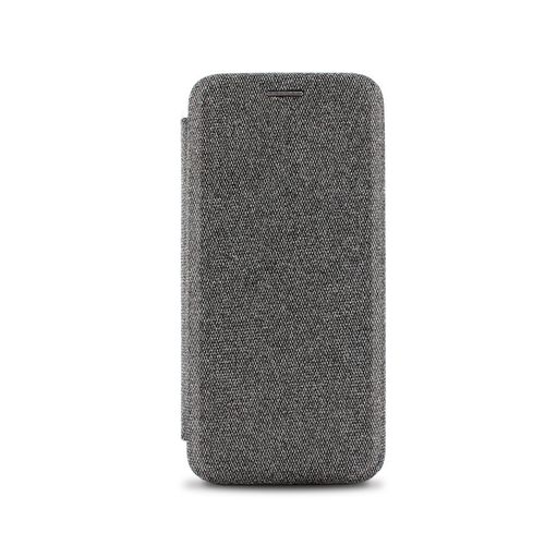 Etui Folio Clam Tissu Pour Samsung A10 - Gris