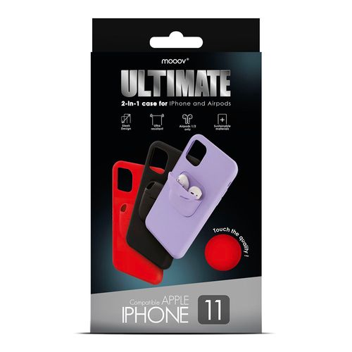 Coque Semi-rigide Ultimate Soft Touch 2-en-1 Pour iPhone 11 - Rouge