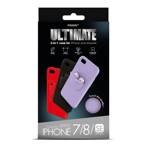 Coque Semi-rigide Ultimate Soft Touch 2-en-1 Pour iPhone 7/8/se 2020 - Lavande
