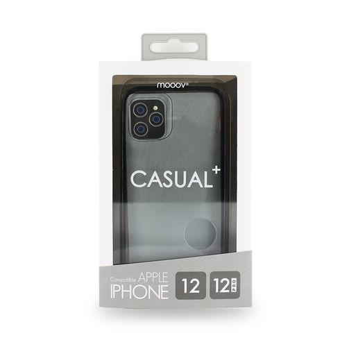 Coque Semi-rigide Color Edge Pour iPhone 12/12 Pro - Contour Noir