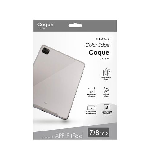 Coque Semi-rigide Color Edge Pour iPad 7/8 - Transparente