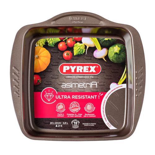 Plat à Four Carré Asimetria 24 X 24 Cm En Métal