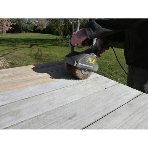 Rénovateur Rex120c + Brosse à Lamelles Et Brosse Fibre Synthétique - Spécial Bois Et Métal