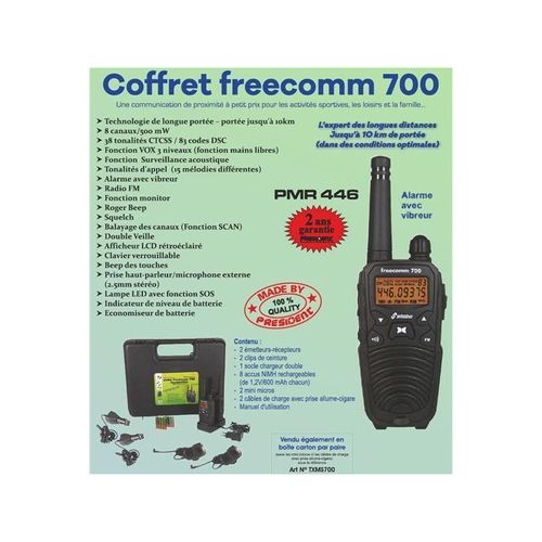 Txms770  Coffret De 2 Talkies Walkies Stabo Set Freecomm 700