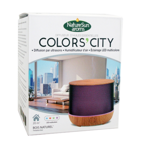 Diffuseur D'huiles Essentielles Color's City Bois Naturel Natur'sun Aroms