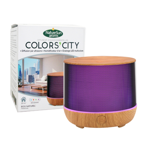 Diffuseur D'huiles Essentielles Color's City Bois Naturel Natur'sun Aroms