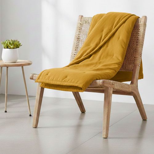 Jeté De Lit 180x240 Jaune Or En Polyester