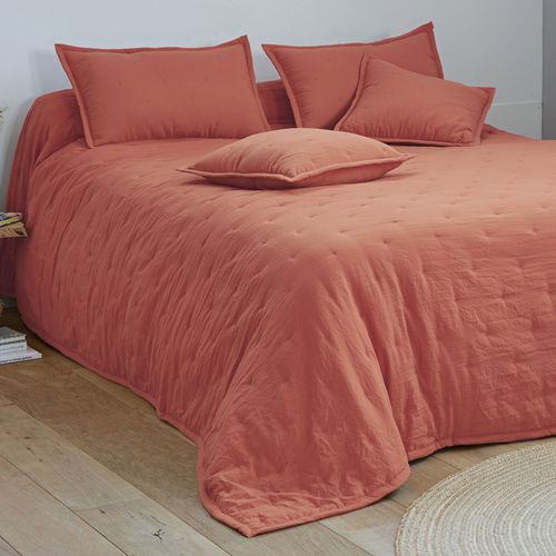 Jeté De Lit 240x260 Rose Bois De Rose En Polyester