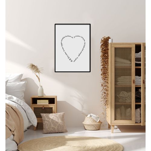 Image 30x40 cm COEUR Noir