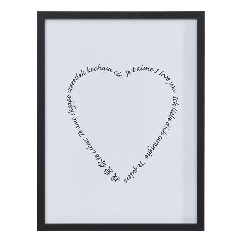 Image 30x40 cm COEUR Noir