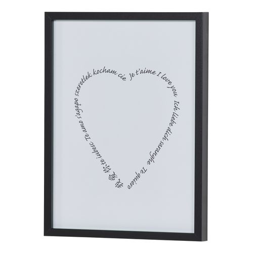 Image 30x40 cm COEUR Noir