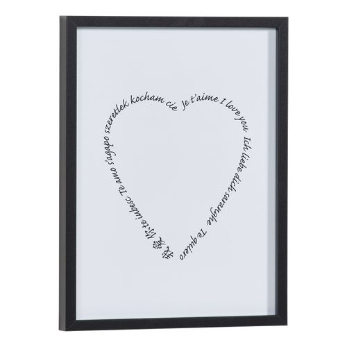 Image 30x40 cm COEUR Noir