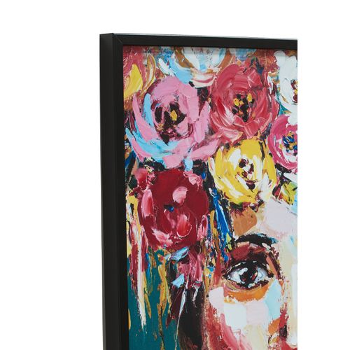 Toile 50x70 cm PORTRAIT FEMME Lario noir