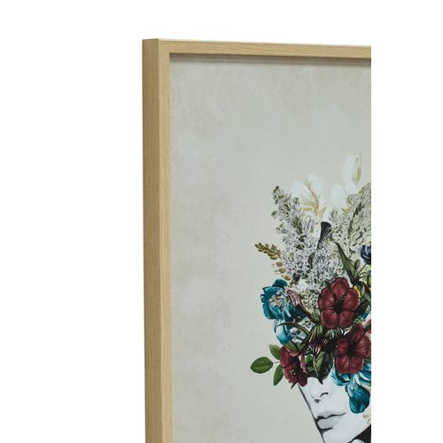 Toile 50x70 cm PORTRAIT FEMME Lario chêne