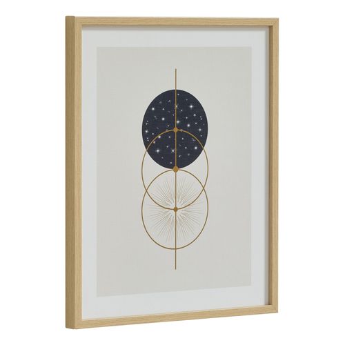 Toile 40x50 cm ABSTRAIT Lario chêne