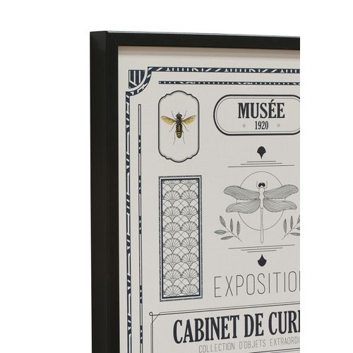 Toile 40x50 cm CABINET DE CURIOSITE Lario noir