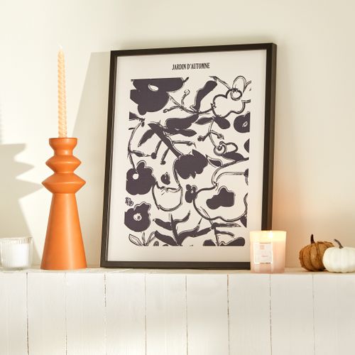 Toile 30x40 cm VEGETAL Lario noir