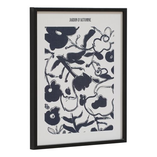 Toile 30x40 cm VEGETAL Lario noir