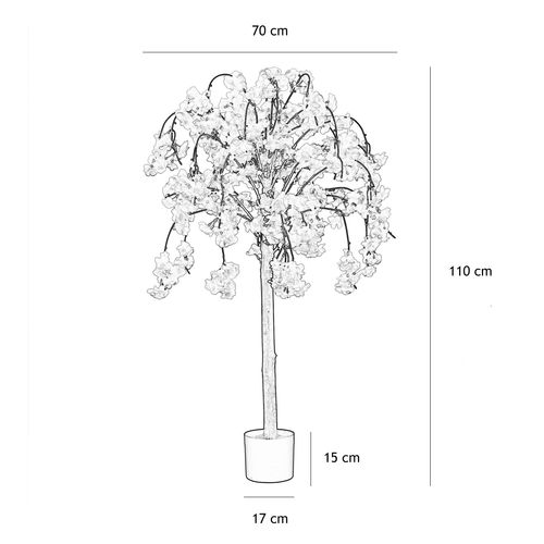 Cerisier Artificiel Retombant Rose 110cm