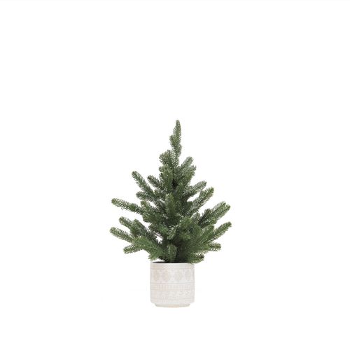 Sapin De Noel Artificiel Deco Pot Ciment 45cm