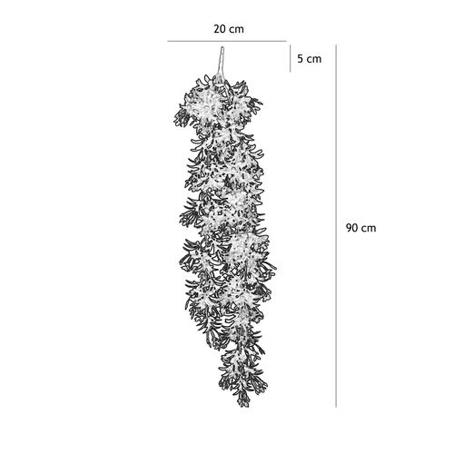 Chute Plante Artificielle Rouge 90cm Lot De 2